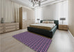 Patterned Orchid Purple Rug in a Bedroom, pat1311pur