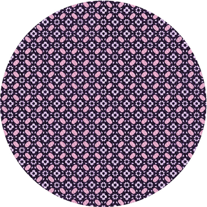 Square Patterned Orchid Purple Rug, pat1311pur