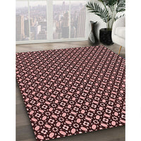 Patterned Chocolate Brown Rug, pat1311rd