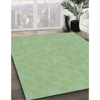 Patterned Pale Green Novelty Rug, pat1312