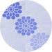 Square Patterned Lavender Blue Rug, pat1313blu