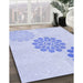 Machine Washable Transitional Lavender Blue Rug in a Family Room, wshpat1313blu