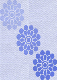 Machine Washable Transitional Lavender Blue Rug, wshpat1313blu