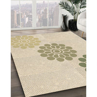 Patterned Vanilla Gold Rug, pat1313brn