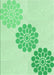 Patterned Green Rug, pat1313grn