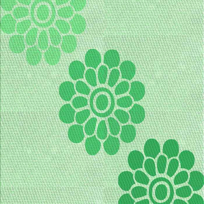 Patterned Green Rug, pat1313grn