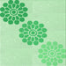 Round Patterned Green Rug, pat1313grn