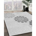 Patterned Platinum Gray Rug in Family Room, pat1313gry