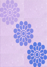 Machine Washable Transitional Purple Mimosa Purple Rug, wshpat1313pur