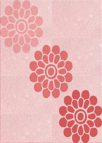 Machine Washable Transitional Light Rose Pink Rug, wshpat1313rd