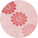 Square Machine Washable Transitional Light Rose Pink Rug in a Living Room, wshpat1313rd