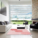 Machine Washable Transitional Light Rose Pink Rug in a Kitchen, wshpat1313rd