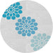 Sideview of Patterned Light Slate Blue Novelty Rug, pat1313