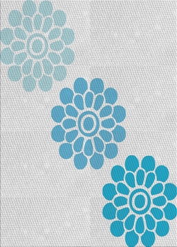 Patterned Light Slate Blue Novelty Rug, pat1313
