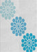 Patterned Light Slate Blue Novelty Rug, pat1313