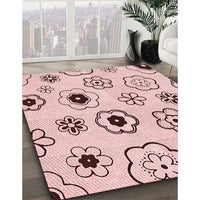 Patterned Pink Rug, pat1314rd