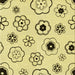 Round Patterned Sun Yellow Rug, pat1314yw