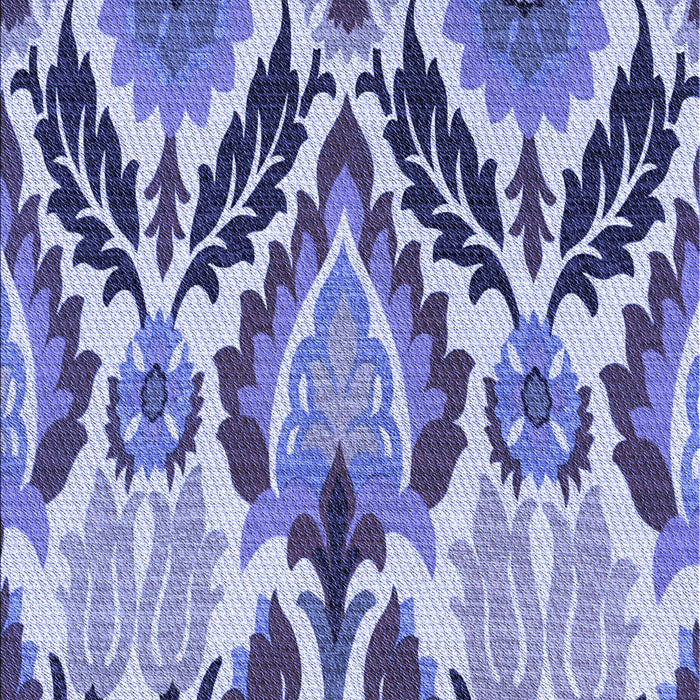 Patterned Deep Periwinkle Purple Rug, pat1315blu