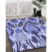 Patterned Deep Periwinkle Purple Rug in Family Room, pat1315blu