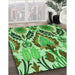 Patterned Jade Green Rug in Family Room, pat1315grn