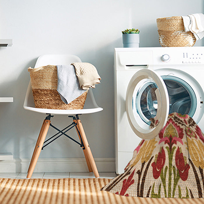 Machine Washable Transitional Red Rug in a Washing Machine, wshpat1315org