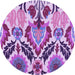 Square Machine Washable Transitional Dark Orchid Purple Rug in a Living Room, wshpat1315pur