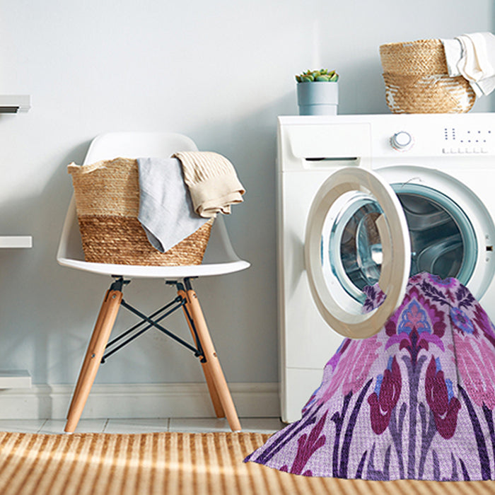 Machine Washable Transitional Dark Orchid Purple Rug in a Washing Machine, wshpat1315pur