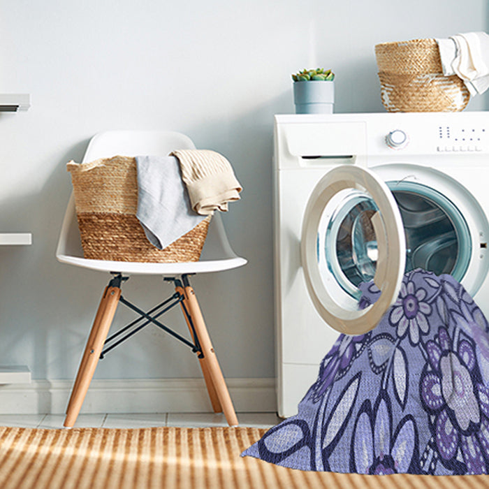 Machine Washable Transitional Deep Periwinkle Purple Rug in a Washing Machine, wshpat1316blu