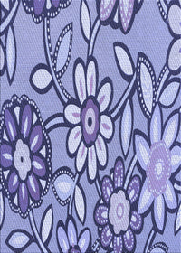 Machine Washable Transitional Deep Periwinkle Purple Rug, wshpat1316blu