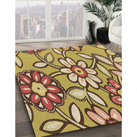 Patterned Saddle Brown Rug, pat1316brn