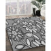 Patterned Cloud Gray Rug in Family Room, pat1316gry