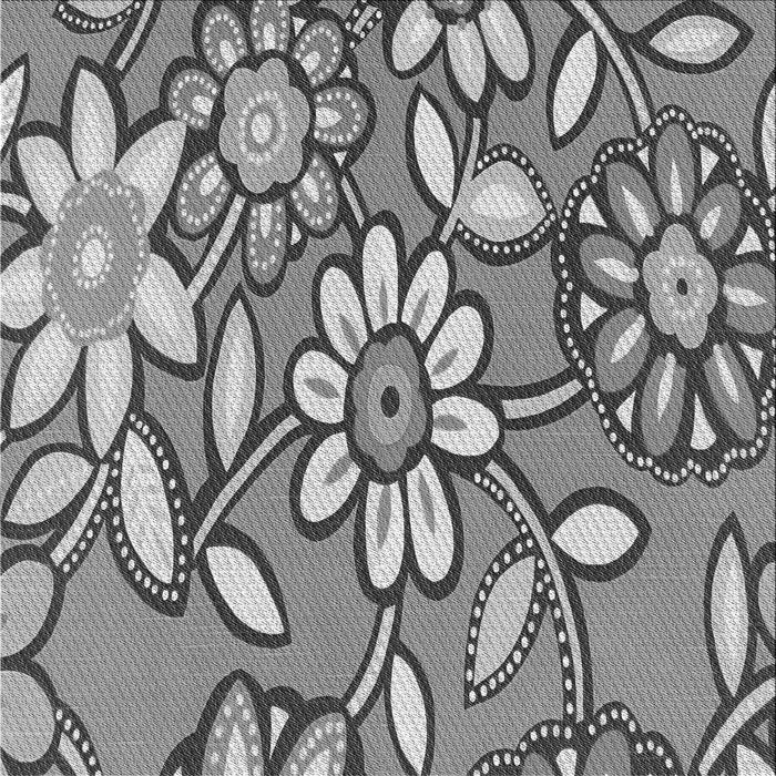 Round Patterned Cloud Gray Rug, pat1316gry