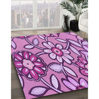 Patterned Violet Purple Rug, pat1316pur