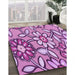 Machine Washable Transitional Violet Purple Rug in a Family Room, wshpat1316pur