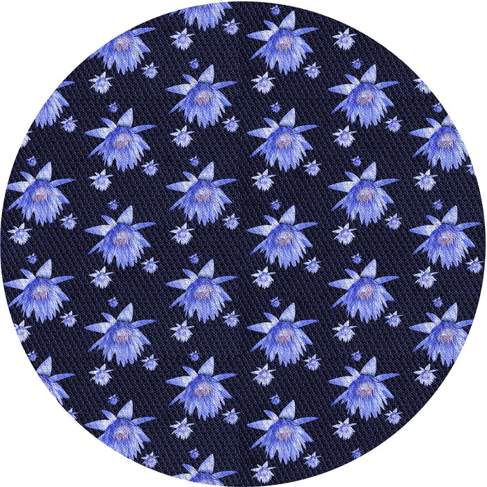 Square Patterned Night Blue Rug, pat1317blu