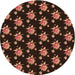 Square Patterned Black Brown Rug, pat1317org