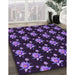 Machine Washable Transitional Deep Purple Rug in a Family Room, wshpat1317pur