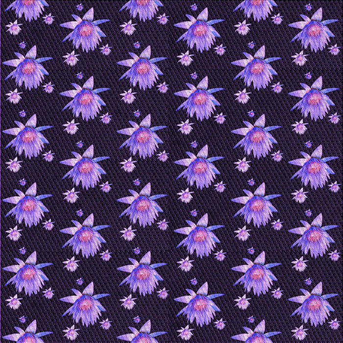 Round Patterned Deep Purple Rug, pat1317pur