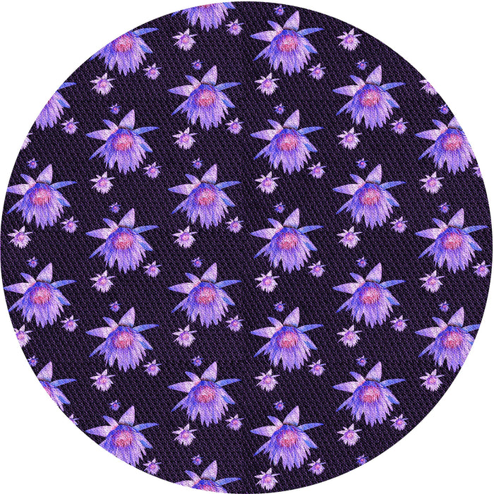 Square Patterned Deep Purple Rug, pat1317pur