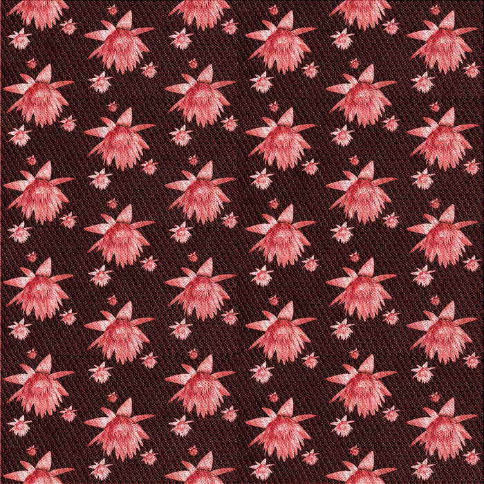 Round Patterned Cherry Red Rug, pat1317rd