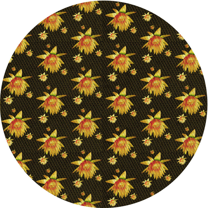 Square Patterned Black Brown Rug, pat1317yw