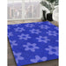 Machine Washable Transitional Blue Rug in a Family Room, wshpat1318blu