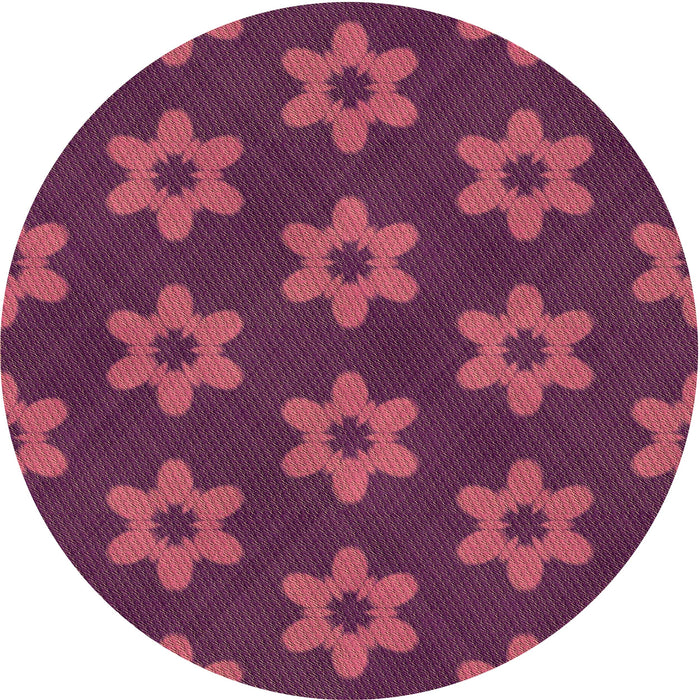 Square Patterned Pink Rug, pat1318brn