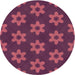 Square Machine Washable Transitional Pink Rug in a Living Room, wshpat1318brn