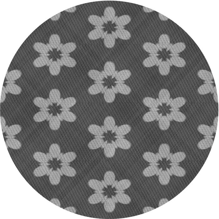 Square Machine Washable Transitional Gunmetal Gray Rug in a Living Room, wshpat1318gry