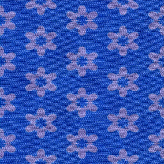 Round Patterned Blue Rug, pat1318lblu