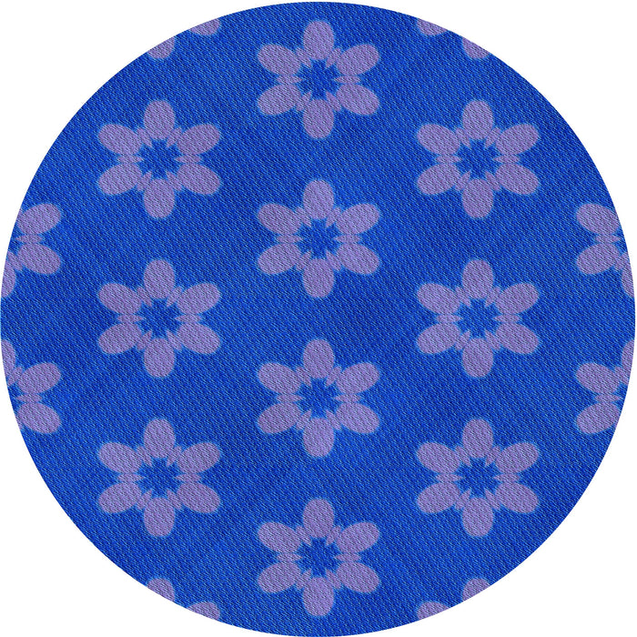 Square Patterned Blue Rug, pat1318lblu