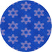 Square Patterned Blue Rug, pat1318lblu