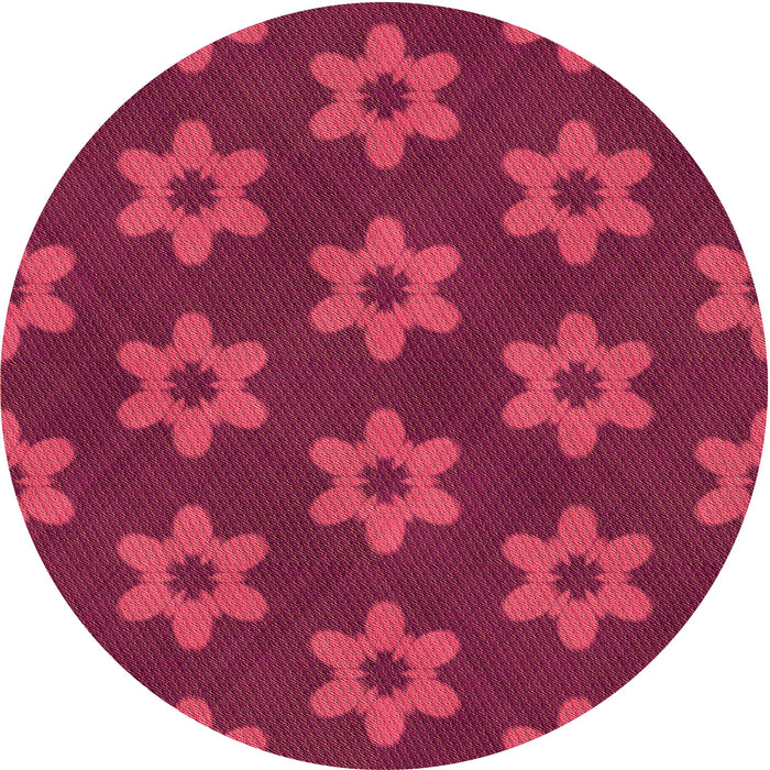 Square Patterned Crimson Red Rug, pat1318org