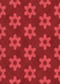 Machine Washable Transitional Red Rug, wshpat1318rd
